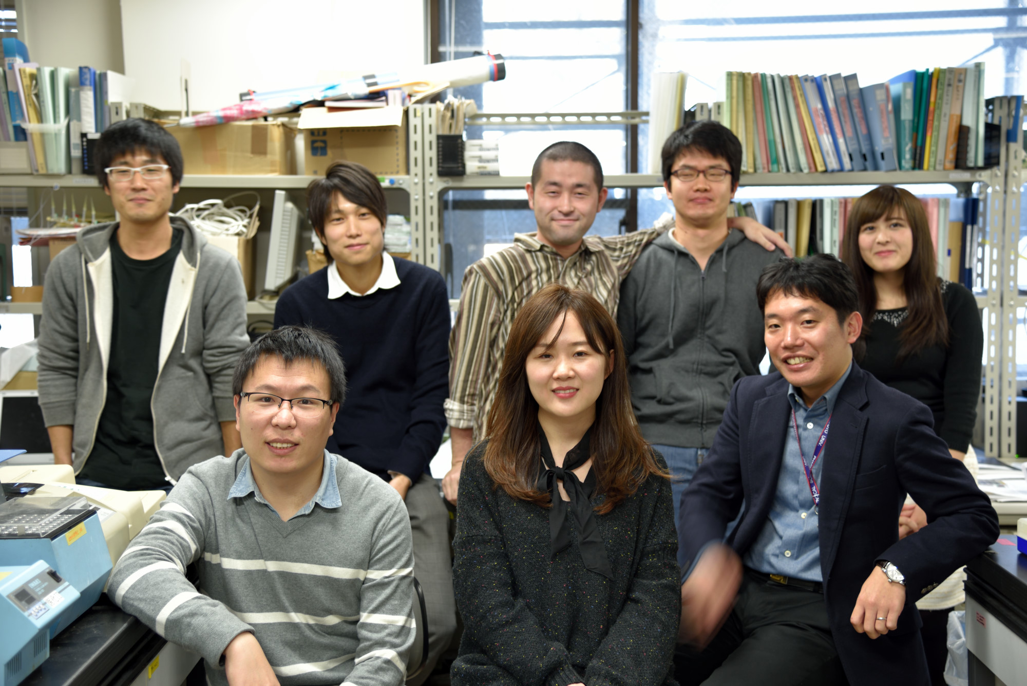 趙さんの研究がScience Signalingに掲載された際にインタビュされた時の写真
